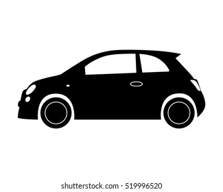 Car Icon. Small Hatchback