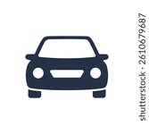 Car icon. Solid glyph series icon