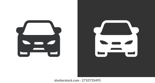 Ícone do carro. Ícone de série de glifos sólidos