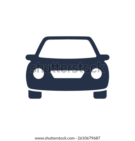 Car icon. Solid glyph series icon