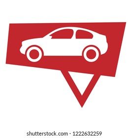 car icon and speech bubble