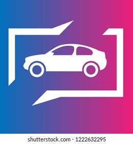 car icon and speech bubble