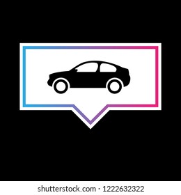 car icon and speech bubble