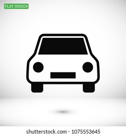 car icon, stock vector illustration flat design style