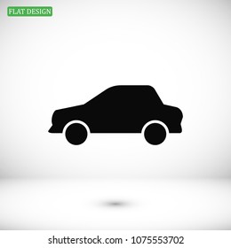 car icon, stock vector illustration flat design style