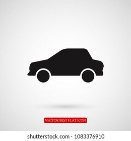 car icon, stock vector illustration flat design style