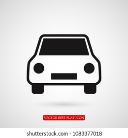 car icon, stock vector illustration flat design style