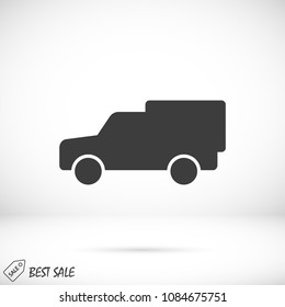 car icon,  stock vector illustration flat design style