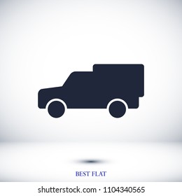 car icon,  stock vector illustration flat design style
