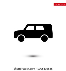car icon, stock vector illustration flat design style