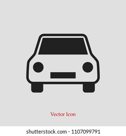car icon, stock vector illustration flat design style