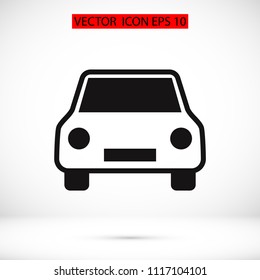 car icon, stock vector illustration flat design style