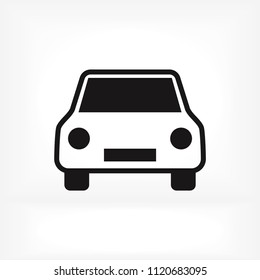 car icon, stock vector illustration flat design style