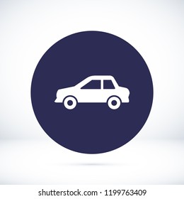 car icon, stock vector illustration flat design style