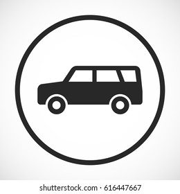 car icon, stock vector illustration flat design style