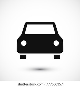 car icon, stock vector illustration flat design style