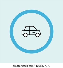 car icon symbol. Premium quality isolated car vector icon in trendy style. car element.