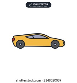 car icon symbol template for graphic and web design collection logo vector illustration