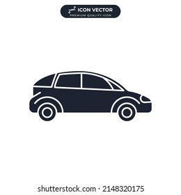 car icon symbol template for graphic and web design collection logo vector illustration