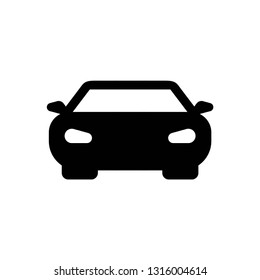 Sport Car Front View Black Icon Stock Vector (Royalty Free) 1896488137 ...