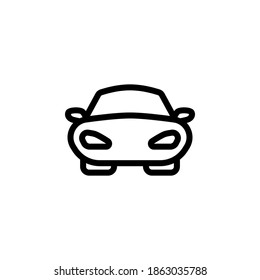 Autosymbol, Vektorgrafik auf weißem Hintergrund