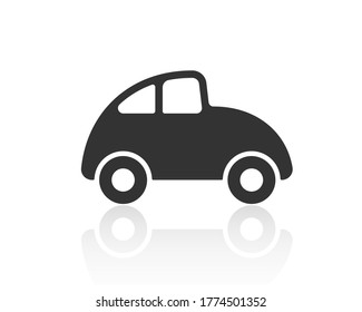 Car icon symbol. Vehicle transport logo sign. Vector illustration image. Isolated on white backgroud.