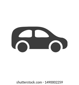 Car icon template color editable. Car symbol vector sign isolated on white background.