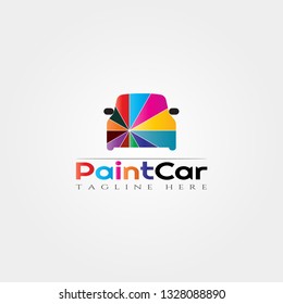 Car icon template,car painting,creative vector logo design,illustration element