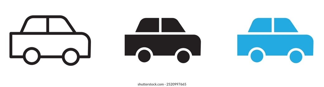 Car Icon dünne Linie Illustration