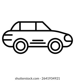 Car icon Thin line vector design