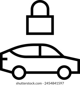 car icon. Thin linear style design isolated on white background