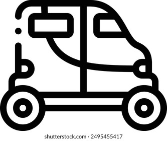 car icon. Thin Linear Style Design Isolated On White Background