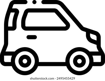 car icon. Thin Linear Style Design Isolated On White Background