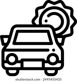 car icon. Thin Linear Style Design Isolated On White Background