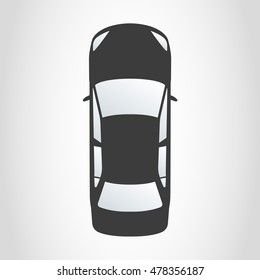 Car Icon. Top View. Vector Illustration.