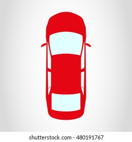 Car icon. Top view. Vector illustration.