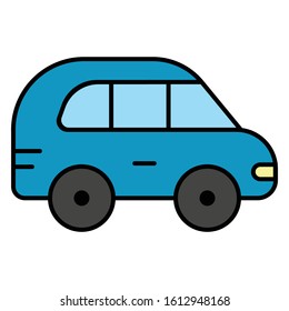 car icon transport or vehicles vector illustration flat