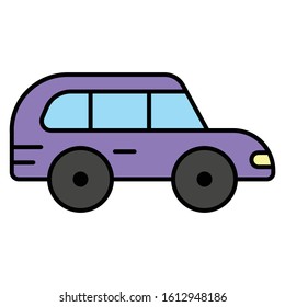 car icon transport or vehicles vector illustration flat