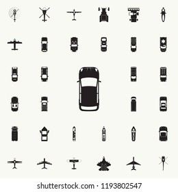 car icon. Transport view from above icons universal set for web and mobile