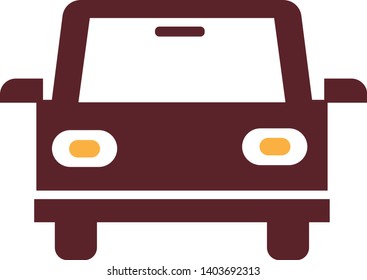 Car icon in trendy flat style isolated on white background