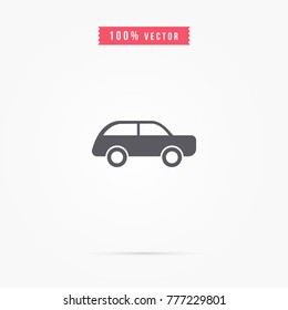 Car Icon in trendy flat style