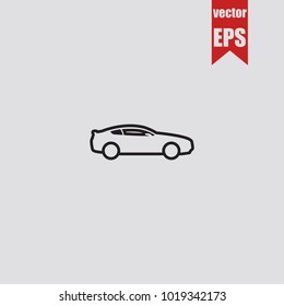 Car icon in trendy isolated on grey background.Vector illustration.