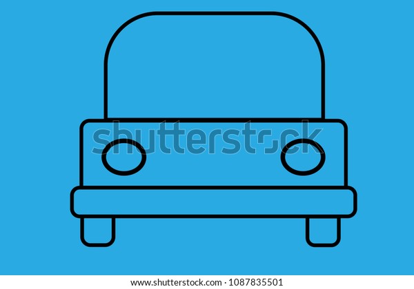 car Icon in trendy  style\
isolated on blue background. car Icon page symbol for your web site\
design car Icon logo, app, UI. car Icon Vector illustration,\
EPS10.
