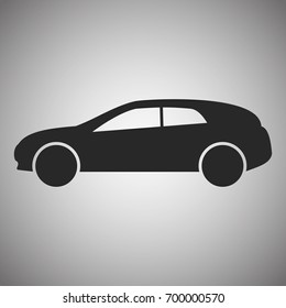 car icon, universalis car icon, Silhouette style