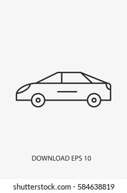 Car icon, Vector