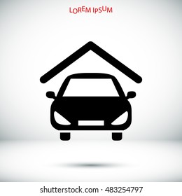 car icon, vector best flat icon, EPS