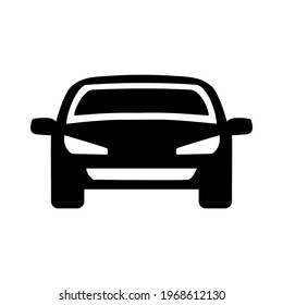 Car icon vector, Black car icon isolated on white background