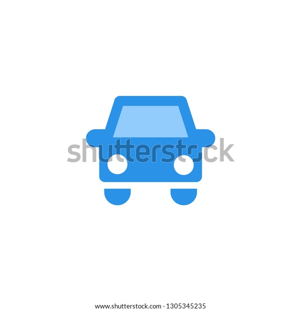Car Icon Vector Blue Monochrome Color Stock Vector (Royalty Free ...