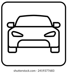 Car icon vector button, button for web or app