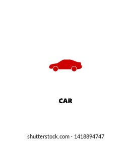 car icon. car vector design. sign design. red color